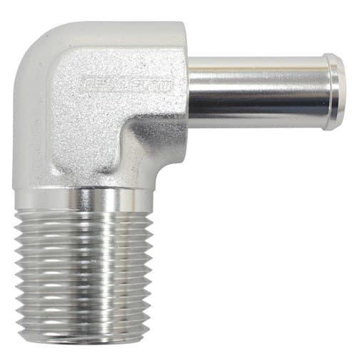 90 Deg 3/8" NPT to -6 100/450 Series Braided Hose AN Size (AF842-06-06ANS)