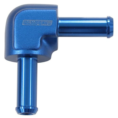 90 Degree 1/2" Barb Both Ends Blue 1/2" / 12.7mm Barbs
