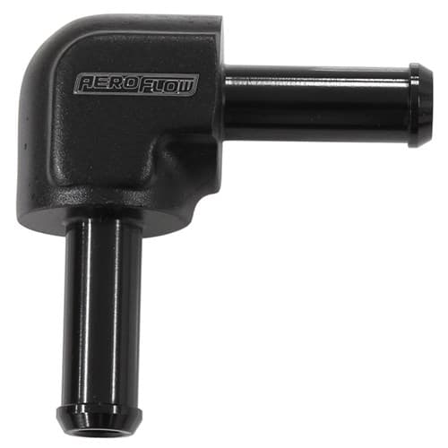 90 Degree 1/2" Barb Both Ends Black 1/2" / 12.7mm Barbs