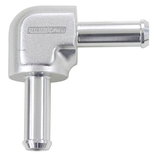 90 Degree 5/8" Barb Both Ends Silver 5/8" / 15.9mm Barbs