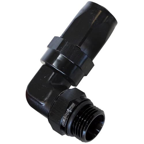 90 Deg -6 Hose to Male -4 Thread Black