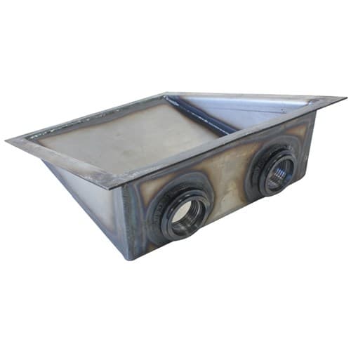 Steel Sump Extension Weld-On 2 X -12ORB Female Ports