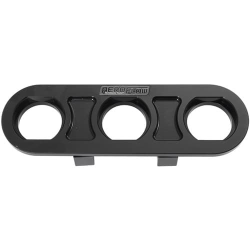 Billet Bulkhead Plate 3 Port Modular Universal Black AN AC