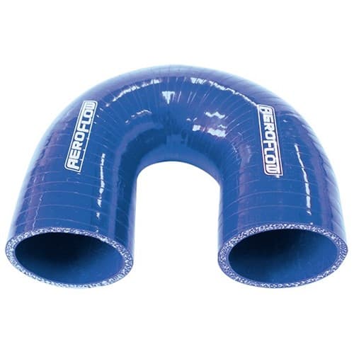 Silicone Hose 180 Deg; Blue I.D 3.00" 76mm, Wall 5.3mm, 100mm Leg Af 9006-300