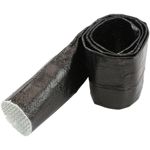 Aluminised Sleeve 1-5/8-2" Black Finish 1 Meter / 3 ft