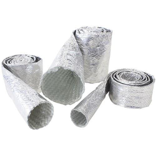 Aluminised Sleeve 2-1/8-2-1/2"SILVER Finish 1 Meter / 3 ft