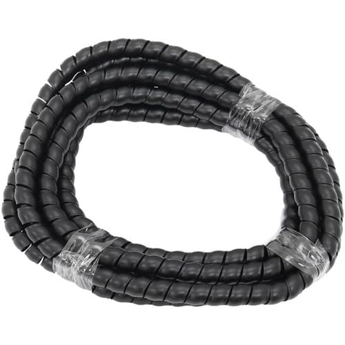 13.1mm I.D Spiral Wrap Cover Braided Hose Wire 3.7 Meters Black Aeroflow - Af 91-9853