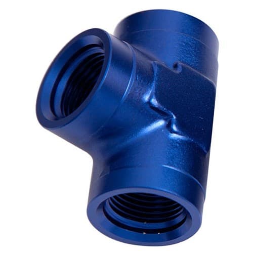 Female Pipe Tee 3/8" NPT Blue Female 3/8" NPT