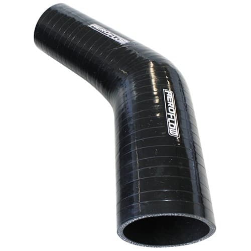Silicone Hose Reducer 45 Deg; Black I.D .75-.50" 19-13mm, Wall 4.5 x 140mm 9202-075-050