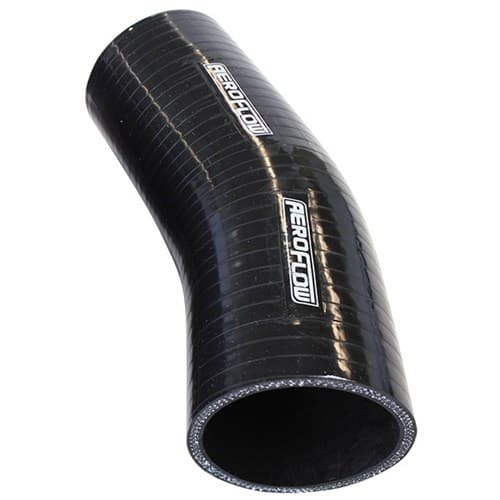 Silicone Hose 23 Deg; Black I.D 2.75" 70mm, Wall 5.3mm, 125mm Leg Af 9207-275