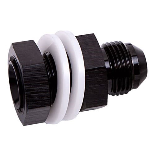Fuel Cell Fitting -6AN Black Fuel Cell Bulkhead Fitt