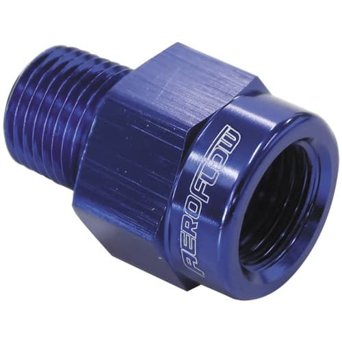 1/8" BSPT Male to 1/8" NPT Female Blue
