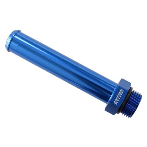 -8ORB to 19mm Barb Turbo Drain Extension Blue 100mm OAL