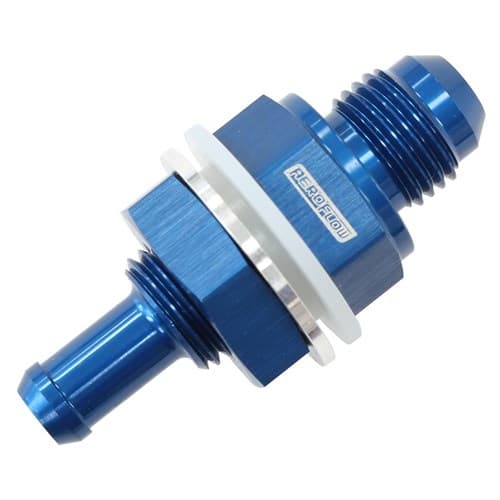-6AN Bulkhead Fitting W/ 5/16"BARB for Push on Hose (AF927-06-05)