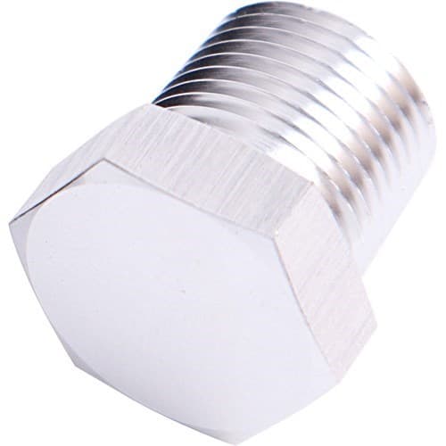 NPT Hex Head Plug 3/8" NPT Silver 3/8" NPT
