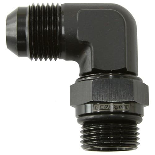 Male -6 Orb 90 to -6AN Male Black Full Swivel