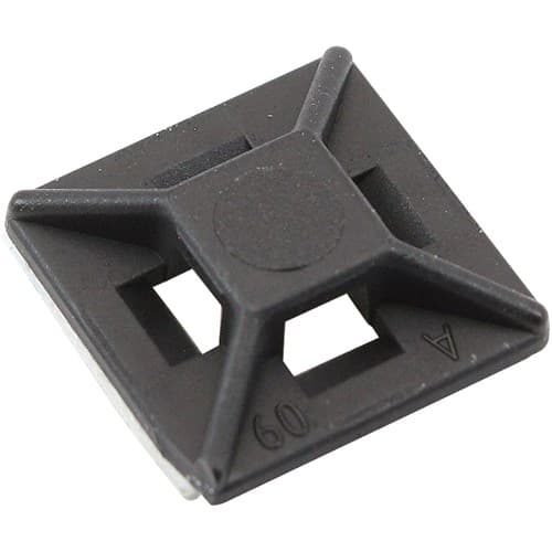 Cable Tie Mounts 12.5 x 12.5MMNYLON 3M Pad Mount Black (AF98-9996-100)