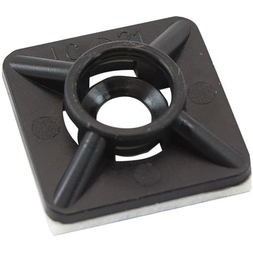 Cable Tie Mounts 19mm X 19mm Nylon 3M Pad Mount Black (AF98-9997-25)