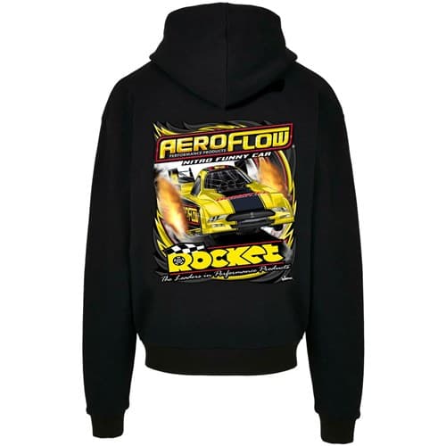 Aeroflow Nitro Funny Car Large Hoodie Black Rocket / AFNFC24HOOD-L