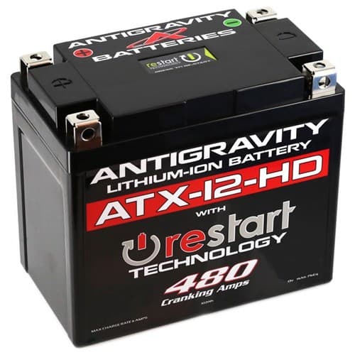 Lithium Battery 12V, 480CA 16AH (PB Eq), YTX12 Powersport Antigravity / AG-ATX12-HD-RS
