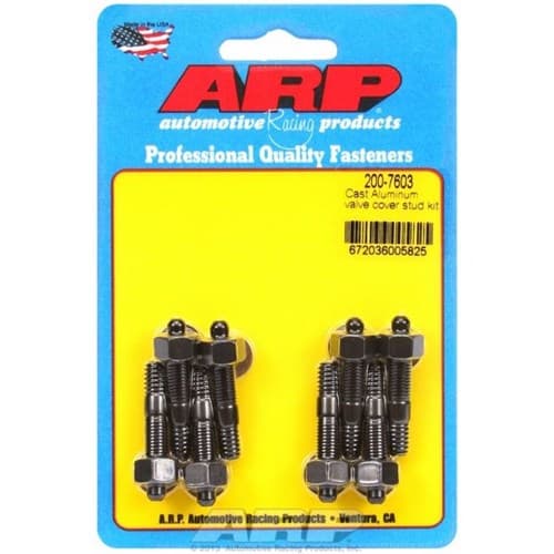 1/4-20 x 1.500 OAL Valve Cover Studs BLK Hex 8PCS Alloy Cov. ARP - 200-7603
