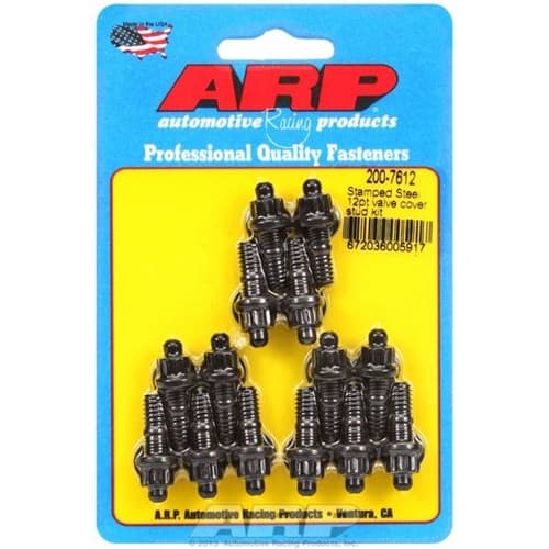 1/4-20 x 1.170 OAL Valve Cover Studs BLK 12PT 14PCS Steel Cov ARP - 200-7612