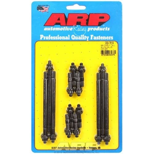 BB Chev 1/4-20 x 1.5 & 4.5 BLK 12PT 14PCS Valve Cover Studs ARP - 200-7619