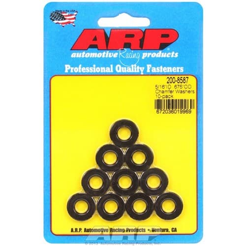 5/16" ID Washers, with Chamfer .675" OD, .120" Thick, 10-PK ARP / 200-8587