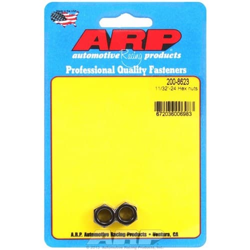 Hex Nuts 11/32-24 Unf (2) 1/2" Wrench, No Collar ARP - 200-8623