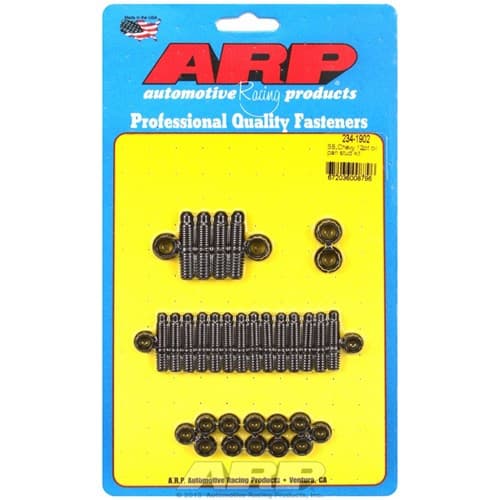 SB Chev 265 350 400 Oil Pan Studs 12PT BLK STD Cork Gask. ARP - 234-1902
