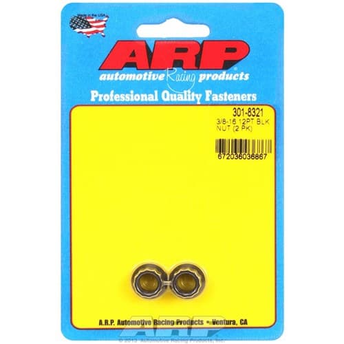 12-Point Nuts 3/8-16 Unc (2) 7/16" Wrench, .625" Collar ARP - 301-8321