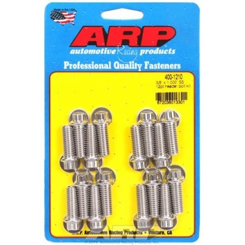 ARP 12PT Header BOLTS,S/Less (16) 3/8 1.000UHL 5/16"12PT ARP - 400-1210