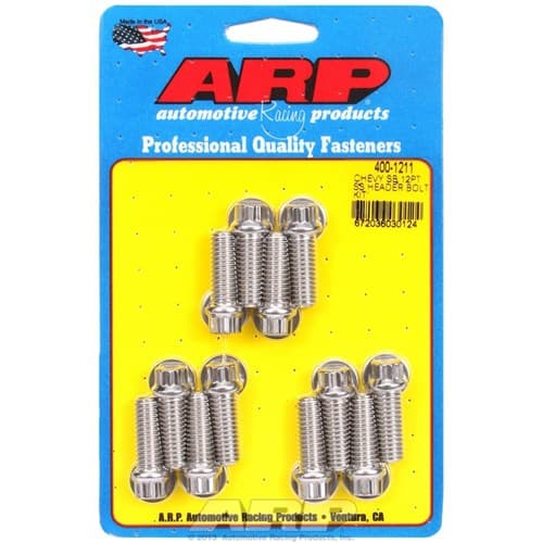 ARP 12PT Header BOLTS,S/Less (12) 3/8 1.000UHL 3/8"12PT ARP - 400-1211
