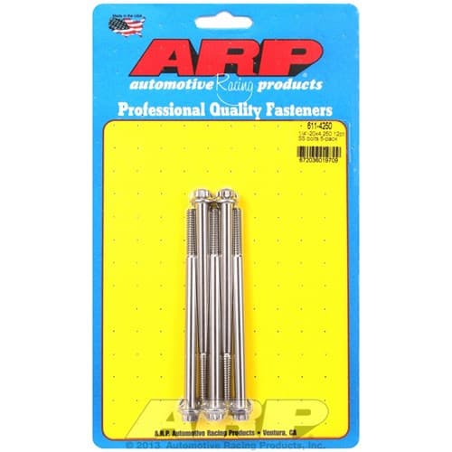 SS 12PT Bolts 1/4" Unc X 4.25" 5/16" Wrench (5-PACK) 1/4-20 ARP - 611-4250