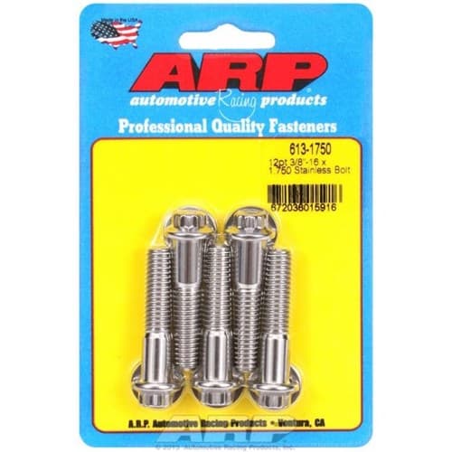 SS 12PT Bolts 3/8" Unc X 1.75" 3/8" Wrench (5-PACK) 3/8-16 ARP - 613-1750