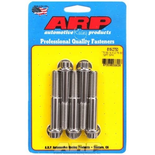 SS 12PT Bolts 7/16" Unc X 2.75 7/16" Wrench (5-PACK) 7/16-14 ARP - 616-2750