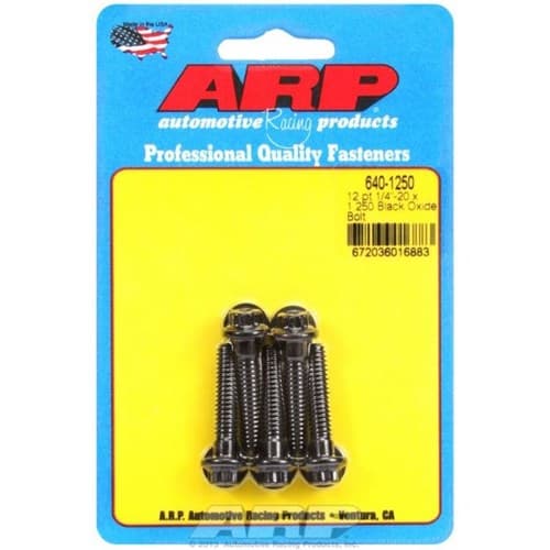12PT Bolts 1/4" Unc X 1.25" 5/16" Wrench (5-PACK) 1/4-20 ARP - 640-1250