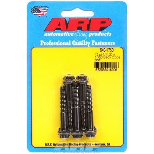 12PT Bolts 1/4" Unc X 1.75" 5/16" Wrench (5-PACK) 1/4-20 ARP - 640-1750