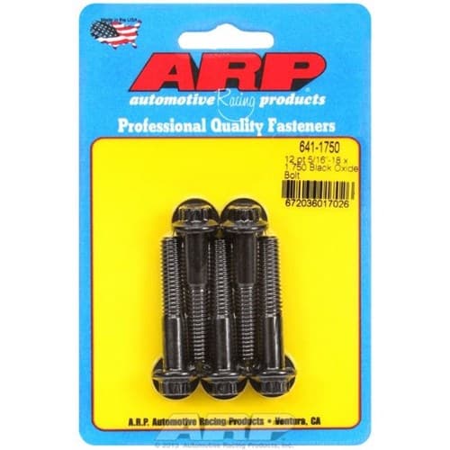 12PT Bolts 5/16" Unc X 1.75" 3/8" Wrench (5-PACK) 5/16-18 ARP - 641-1750