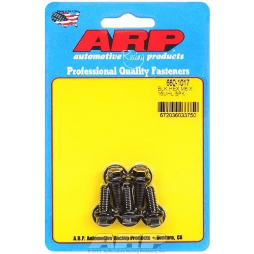 Hex Bolts M6x1.00 x 16mm 8mm Wrench (5-PACK) 6mm-1.00 ARP / 660-1017