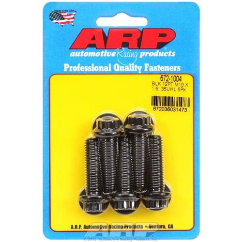 12PT Bolts M10x1.50 x 35mm 12mm Wrench (5-PACK) 10mm-1.50 ARP / 672-1004
