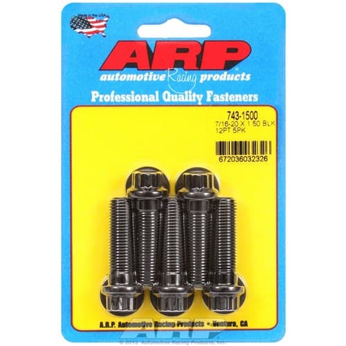 12PT Bolts 7/16" Unf X 1.50" 7/16" Wrench (5-PACK) 7/16-20 ARP / 743-1500