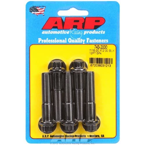 12PT Bolts 7/16" Unf X 2.00" 7/16" Wrench (5-PACK) 7/16-20 ARP / 743-2000