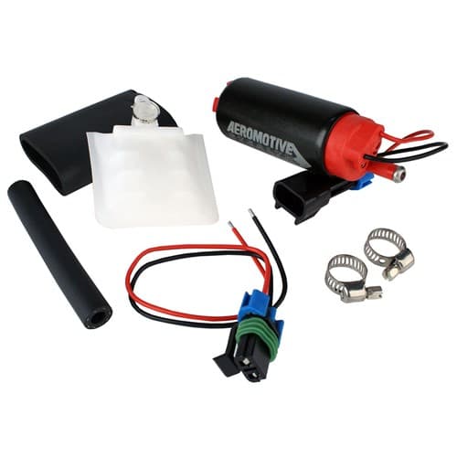 Stealth 340 E85 Fuel Pump 340 LPH Offset in / in Inline Aeromotive 11542