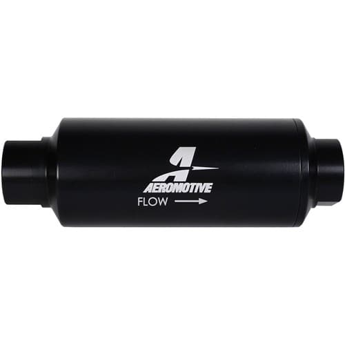 Black Pro Series -12AN Inline Fuel Filter. 40 Micron S/S Aeromotive / Aro 12343
