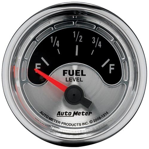 Am Muscle 2-1/16" Fuel Level 0-90 Ohm, Short Sweep Electric Auto Meter - 1214