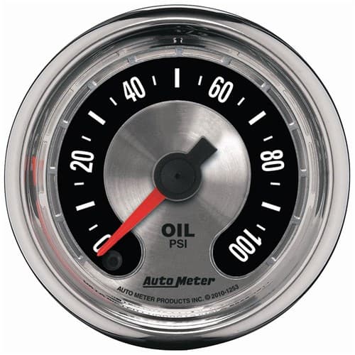 Am Muscle 2-1/16" Oil Pressure 0-100PSI, Full Sweep Electric Autometer / 1253