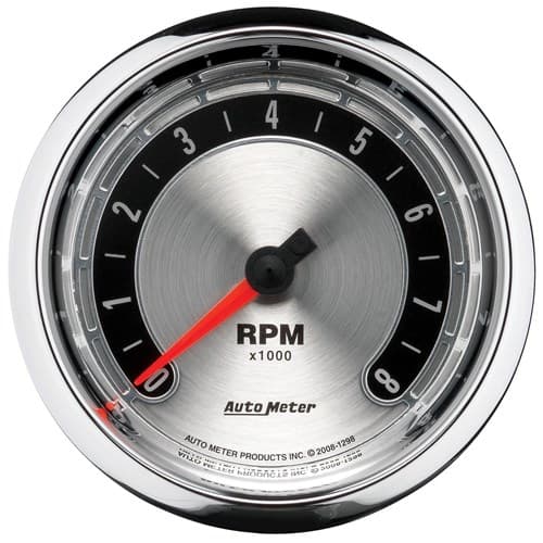 Am Muscle 3-3/8" Tach 8,000RPM in-Dash Auto Meter - 1298