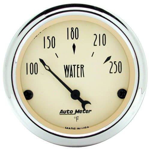 2 Water Temp, 100-250`F Elec, Antique Beige Auto Meter - 1837