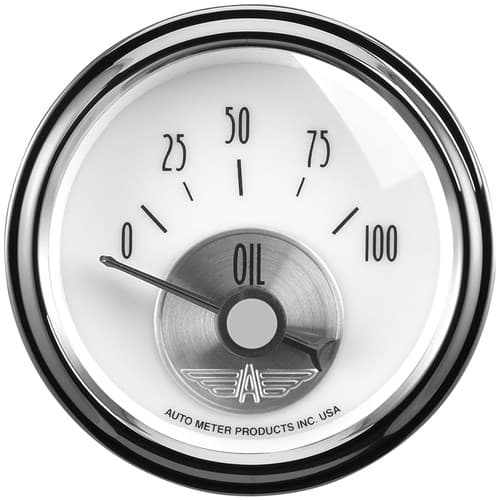 Prestige Pearl Oil Press 2-1/16, 0-100PSI, SS Electric Auto Meter - 2026